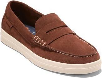 Cole Haan Nantucket Penny Loafer Sneaker in Dark Sequoia Suede/Angora at Nordstrom Rack, Size 11.5