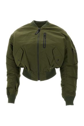 And Wander Green Cordura Flight Nylon Bomber Jacket