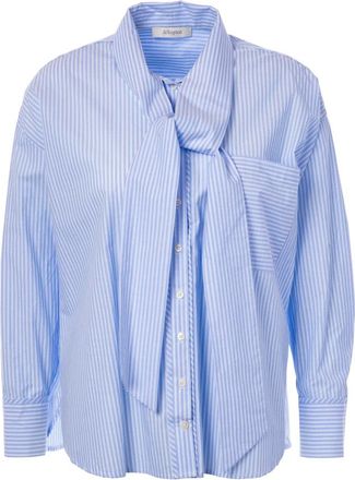 Jcsophie Blouse Relaxed Fit - Dames - Overhemden - Blauw - S - Katoen - Overhemden