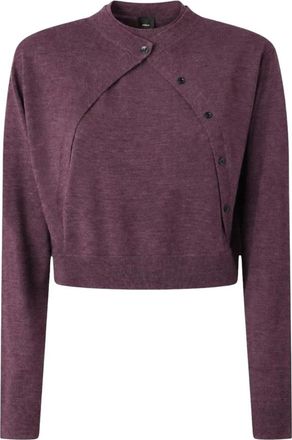 Pinko Tallin Cardigan Fine Pure Meri - Dames - Vesten - Paars - S - Wol - Truien & Vesten
