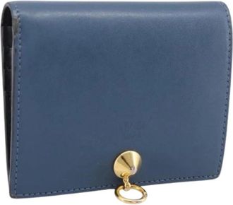 Fendi Pre-owned Bifold Portemonnee - Dames - Vintage Accessoires - Blauw - ONE Size - Leer - Vintage