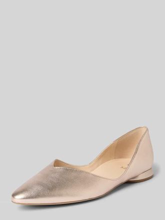 H&ouml;gl Ballerinas aus Leder im Metallic-Look in Rose Gold, Gr&ouml;&szlig;e 36