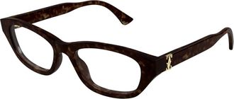 Cartier Cat-Eye Frame - Dames - Brillen - Bruin - 52 MM - Accessoires