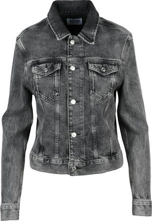 Moschino Jassen, Dames, Zwart, M, Denim, Giubbottino in Denim