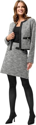 M&Co Womens Boucle Tweed Jacket - Womens