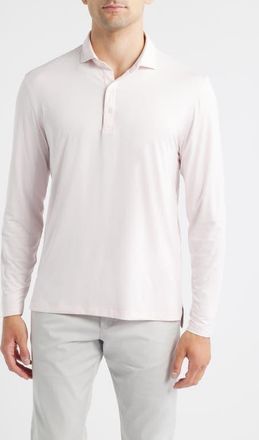 Johnnie-O Swing Long Sleeve Performance Polo in Lollipop at Nordstrom, Size Xx-Large