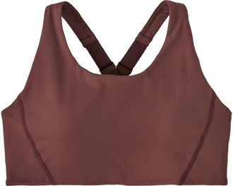 Patagonia Womens Shadowlite Mid Impact Bra Red S