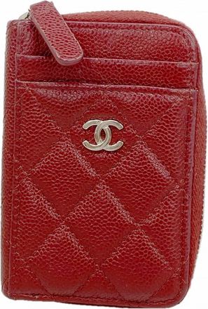 Chanel Bordeaux Grained Calfskin Coin Purse/Coin Case (Pre-Owned)