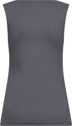 Blanca Vita Womens Tank Top Ribbed Jersey Grey Polyamide