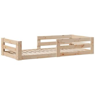 Berkfield Home Decorative Bed Frame without Mattress 80x200 cm Solid Wood Pine in Light Tan