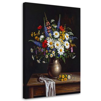 Feeby Impresi&oacute;n De Imagen, Ramo De Flores Silvestres De Colores En Un Jarr&oacute;n, 80x120