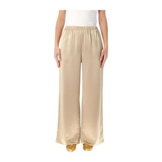 By Malene Birger Dames, Broeken, Beige, Maat: S Satijn