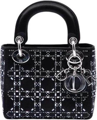 Dior Pre-owned Lady Dior Handtas - Dames - Vintage Handtas - Zwart - ONE Size - Satijn - Vintage
