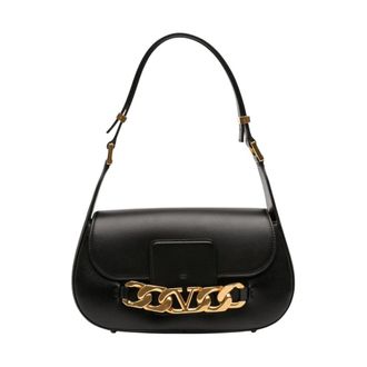 Valentino Pre-owned Chain Detail Shoulder Bag - Dames - Pre-owned - Zwart - Maat: ONE Size