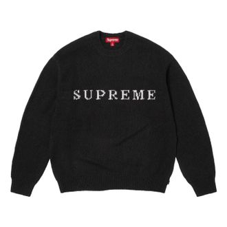 SUPREME FW25 Contrast Logo Sweater Black SUP-FW25-156-BLK