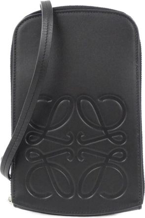 Loewe Black Leather Pouch (Pre-Owned)