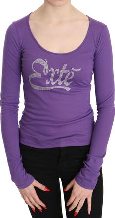 Exte Exte Crystal Embellished Long Sleeve Top Womens Blouse