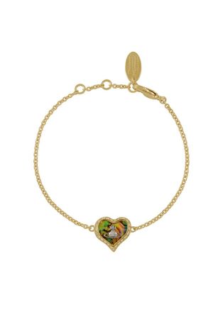 Vivienne Westwood Petra Heart Crystal-embellished Bracelet - Green - One Size