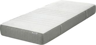 Beliani Beliani - Colch&oacute;n De Espuma Viscoel&aacute;stica Medio Con Funda Extra&iacute;ble De Poli&eacute;ster Blanco Y Gris 90 X 200 Cm Fancy