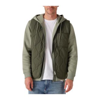 Tommy Jeans Jassen, Heren, Groen, S, Gewatteerde Vest voor Mannen