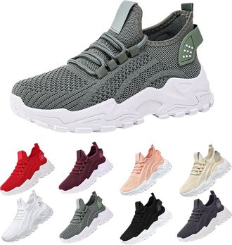 Generic Women Chunky Sneakers Casual Comfortable Wedge Walking Sneakers Ladies Mesh Breathable Orthopedic Trainers Lightweight Non-Slip Slip On Trainers with 