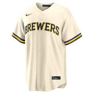 Nike Jackson Chourio Milwaukee Brewers Nike Mens MLB Replica Jersey in Brown | RP260IM4MZ9-UPS