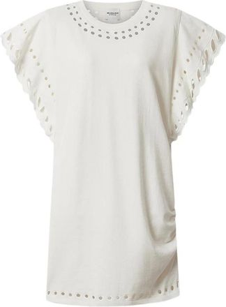 Isabel Marant Broderie Anglaise T-shirt - Dames - Korte kleedjes - Beige - XS - Kleedjes