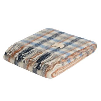 Biancoperla CAMBRIDGE Plaid XL, Denim/Coccio