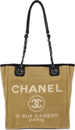 Chanel Borsa tote Deauville mini 2012 - Toni neutri