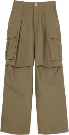 Marc Jacobs Oversized Cargo Broek - Dames - Wijde Broeken - Groen - 3XS - Broeken