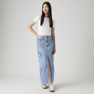 Levi's Ankle Column Cargo Skirt - Womens - 25 - Blue