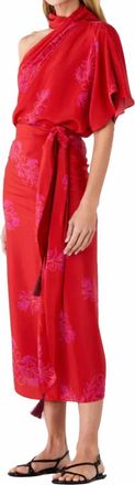 Juan de Dios Womens La Bamba Crepe Wrap Pants In Fuchsia