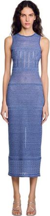 Sandro Knit midi dress in Royal Blue at Nordstrom, Size 40 Eu