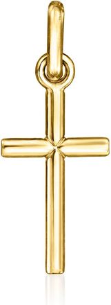 RS Pure by Ross-Simons Italian 14kt Yellow Gold Cross Charm