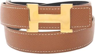 Herm&egrave;s Cintura Constance H reversibile in pelle Epsom 1997 - Marrone