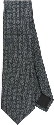 Gucci logo-jacquard tie - men - Silk/Cupro/Silk - One Size - Grey