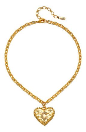 Sequin The Celeste Initial Pendant Necklace in Gold - C at Nordstrom