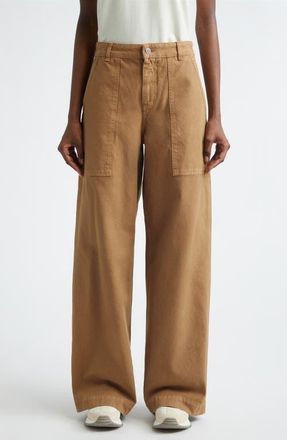 Moncler Cotton Pants in Neutral at Nordstrom, Size 12 Us