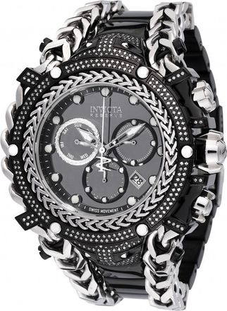 Invicta Gladiator Chronograph Quartz Diamond Black Dial Mens Watch 48419
