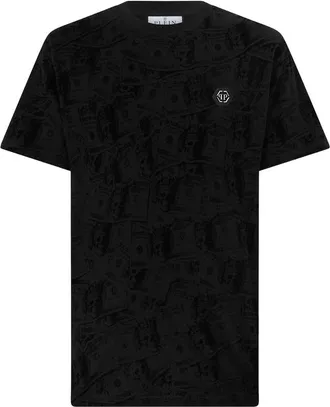Philipp Plein Dollar-print Logo-plaque T-shirt