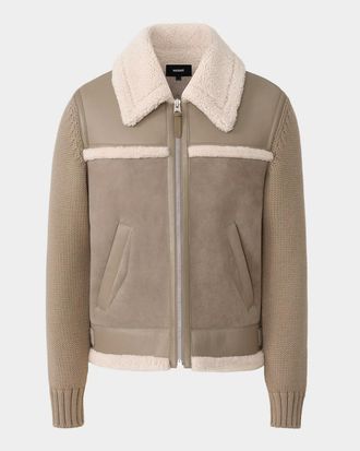 Mackage Men & apos;s Mackage Torrian Suede Shearling Jacket