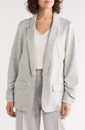 Nordstrom Rack Scrunch Sleeve Scuba Knit Blazer in Grey Heather at Nordstrom Rack, Size X-Small