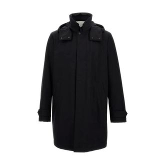 Fay Heren, Mantels, Zwart, Maat: 2XL Spandex