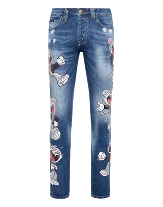 Philipp Plein Denim Super Straight Cut Money