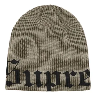 SUPREME SS26 Old English Printed Beanie Olive SUP-SS26-1007-OLIVE