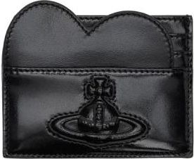 Vivienne Westwood Heart Kaarthouder - Heren - Portefeuilles - Zwart - ONE Size - Leer - Accessoires