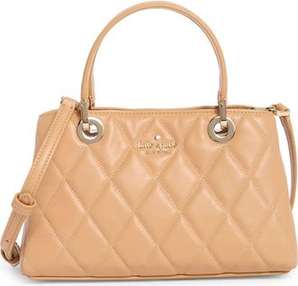 Kate Spade New York carey small quilted sullivan satchel bag in Tiramisu Mousse at Nordstrom Rack