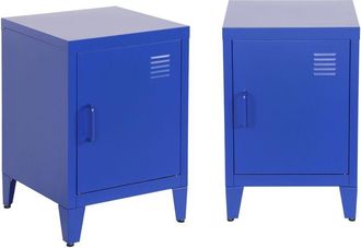 Sweeek Mesita Industrial Con 1 Puerta, Set De 2