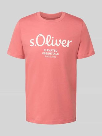 s.Oliver Red Label Regular Fit T-Shirt aus reiner Baumwolle in Altrosa, Gr&ouml;&szlig;e M