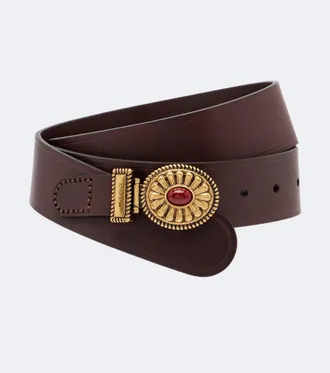 Etro Cintur&oacute;n de piel con cristales